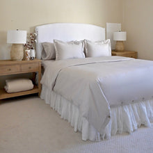 Load image into Gallery viewer, Button Duvet Cover in Silver Snow