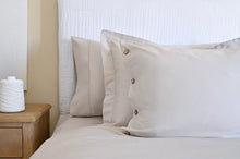 Load image into Gallery viewer, Button Duvet Cover in Silver Snow