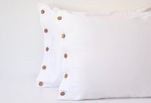 Load image into Gallery viewer, Button Shams in White