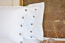 Load image into Gallery viewer, Button Shams in White