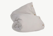 Load image into Gallery viewer, Button Duvet Cover in Silver Snow