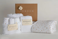 Baby Gift Set in White/Gold - 6 piece